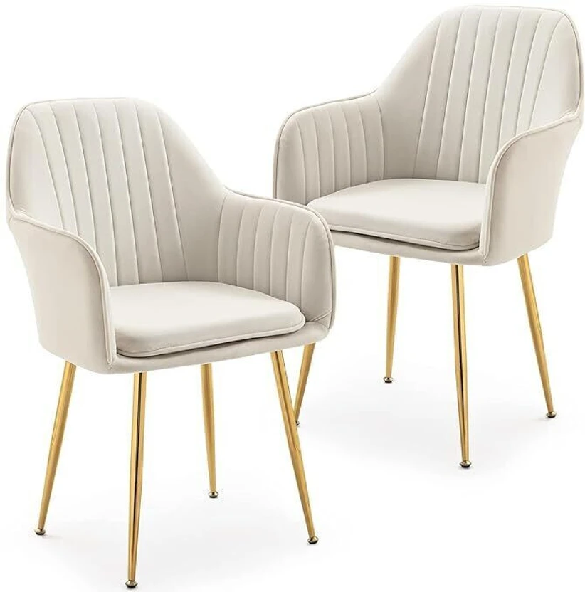 Dining Chairs Toxigo Velvet Dining Chairs, Cushion Seat Chair for Living Room B...more