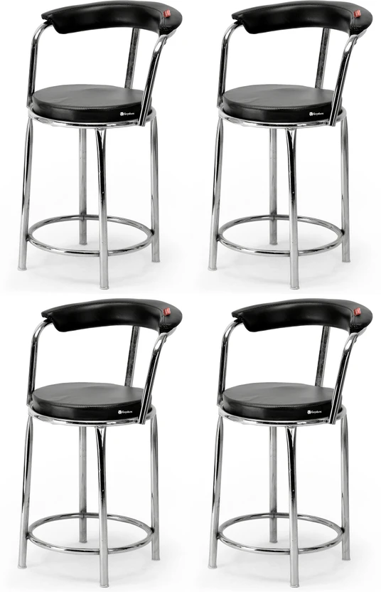 GOYALSON Metal Dining Chair (Set of 4, Finish Color - BLACK)