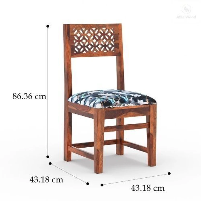 Allie Wood Rosewood ( Sheesham ) Solid Wood Dining Chair (Set of ...more