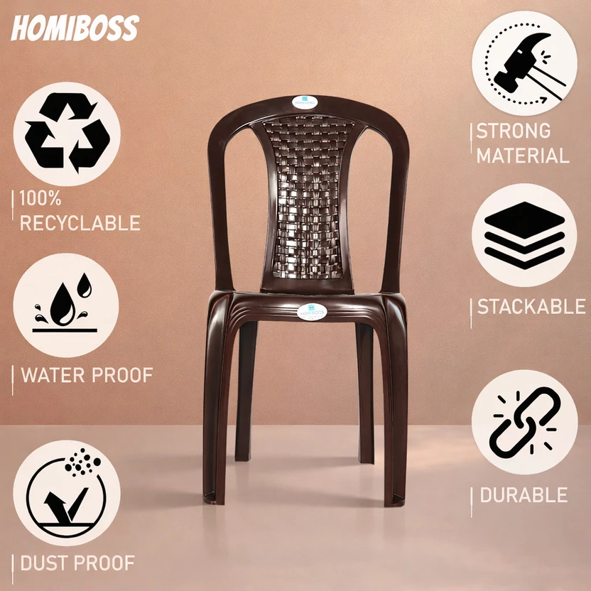 HOMIBOSS Armless chair for Home, Dinner, Resturant, Events, livin...more