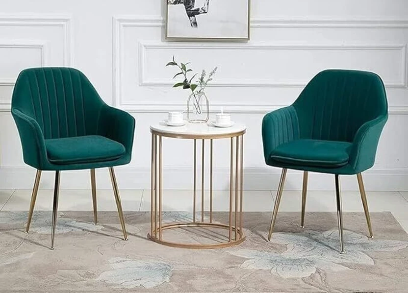 Toxigo Velvet Dining Chairs, Cushion Seat Chair for Living Room B...more