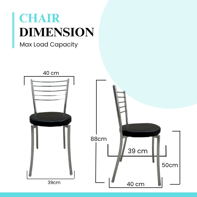 UROBIN Metal Dining Chair (Set of 4, Finish Color - GREY)