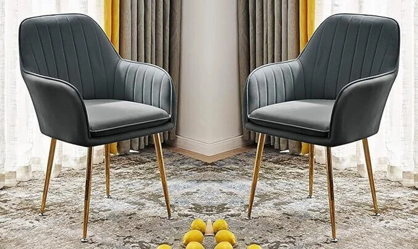 Dining Chairs Toxigo Velvet Dining Chairs, Cushion Seat Chair for Living Room B...more