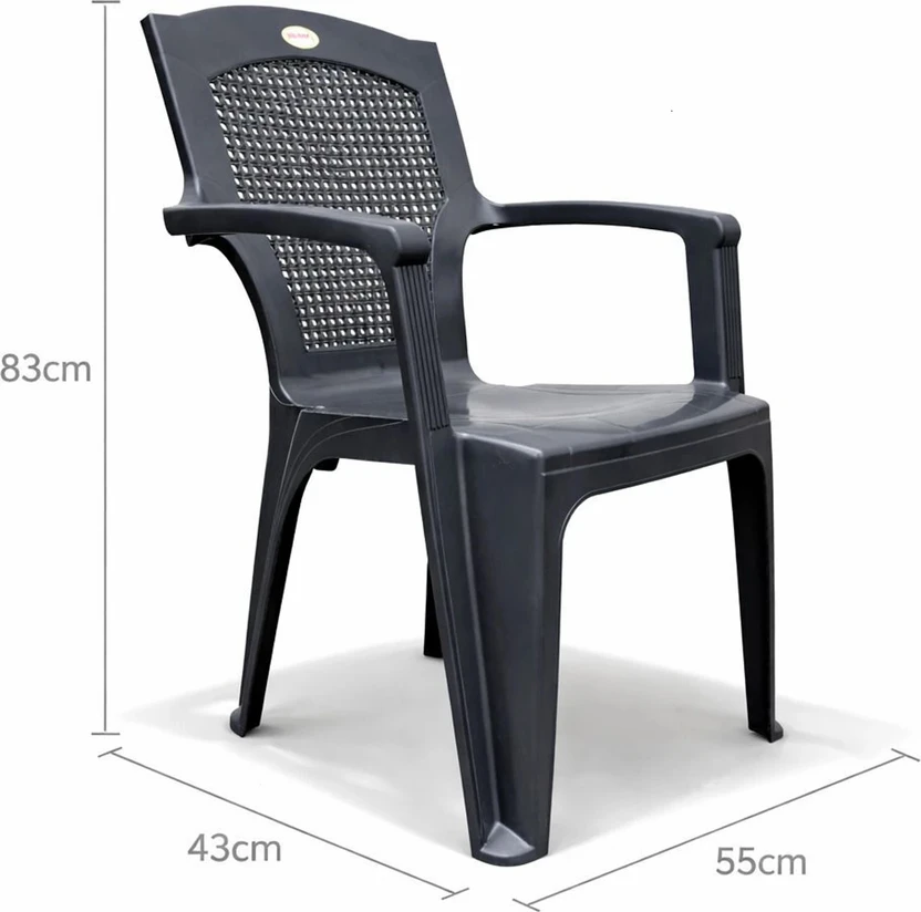 HOMIBOSS Plastic Chairs for Home & Outdoor | Strong & Durable | B...more