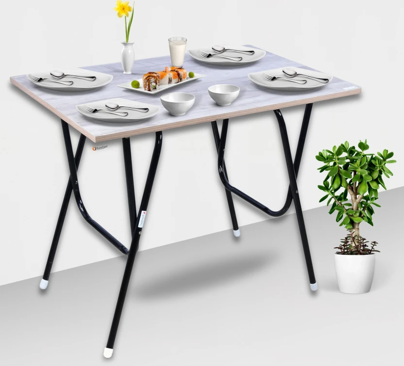 Dining Tables EuroQon Space Saver Foldable Imported Engineered Wood 4 Seater Di...more