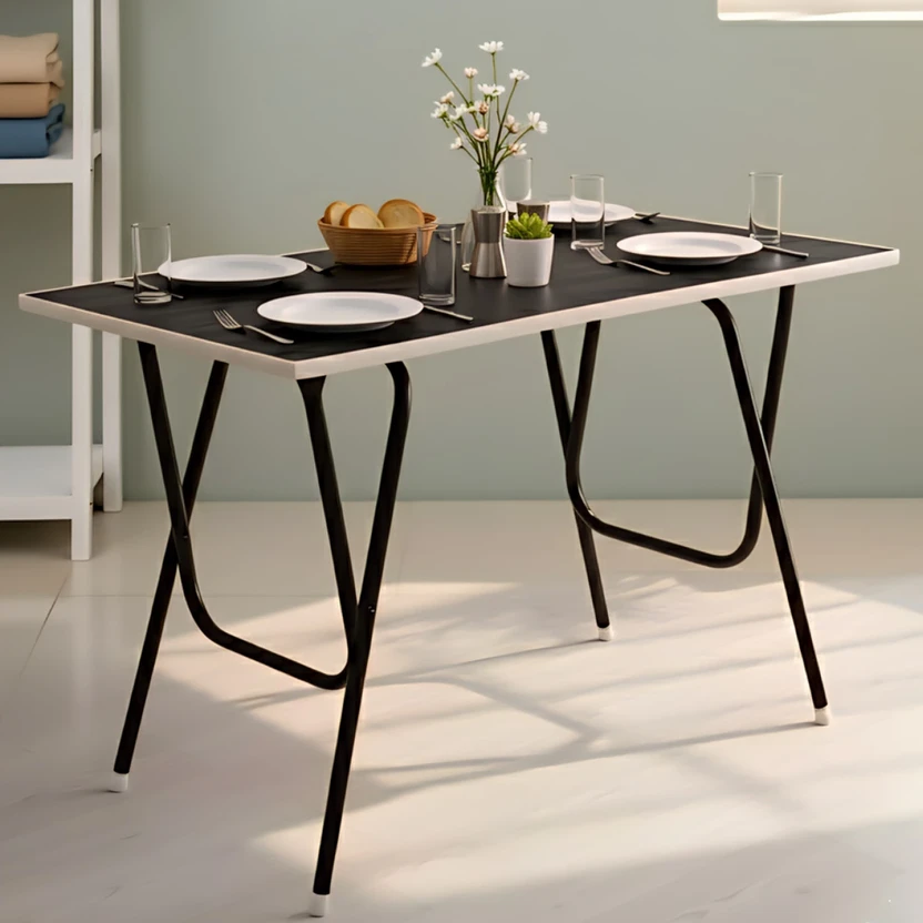 Dining Tables EuroQon Space Saver Foldable Imported Wood Engineered Wood 4 Seat...more