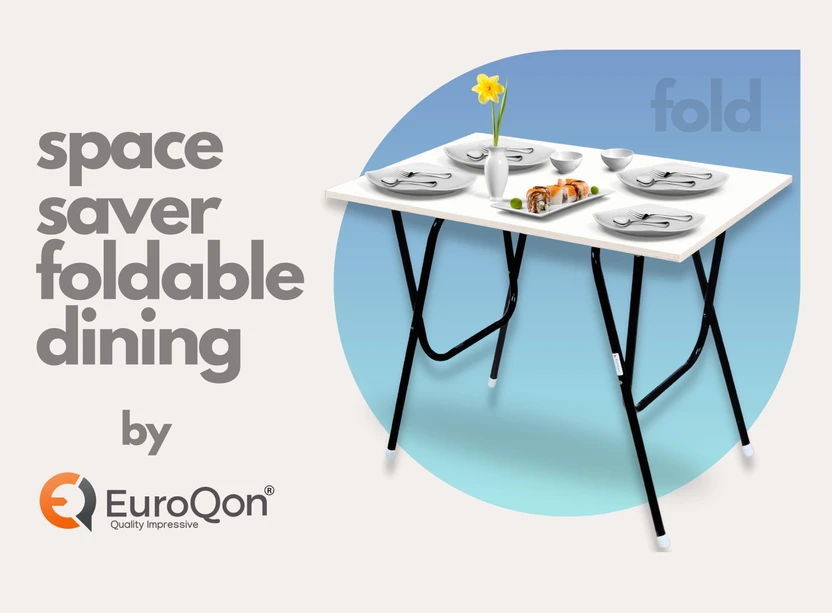 EuroQon Space Saver Foldable Imported Wood Engineered Wood 4 Seat...more