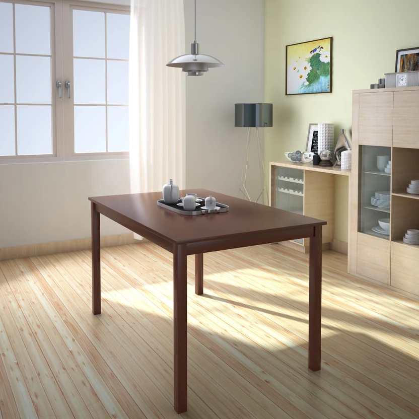 @Home by nilkamal Peak Solid Wood 4 Seater Dining Table (Finish C...more