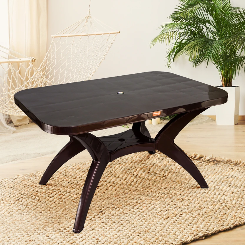 Furniture Yard Mango Party Outdoor Cafeteria Plastic 4 Seater Din...more
