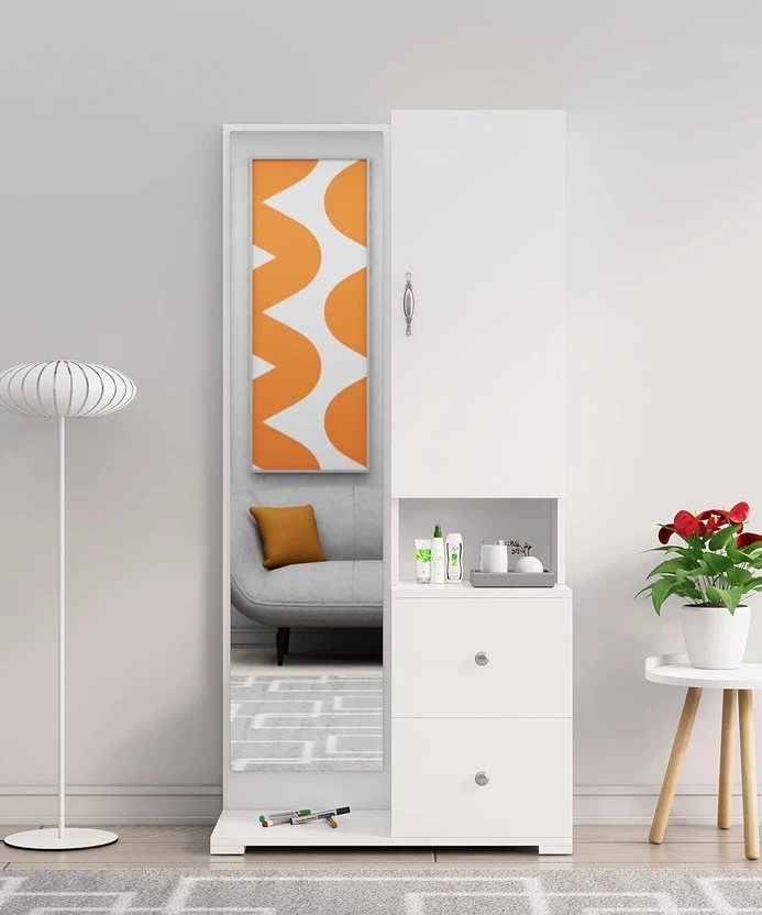 hexa red Dressing Table for Bedroom with 2 Drawer, Mirror and Hug...more
