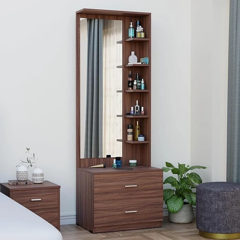 Aspirata Furniture Dressing Table | with Mirror & Storage for Bed...more