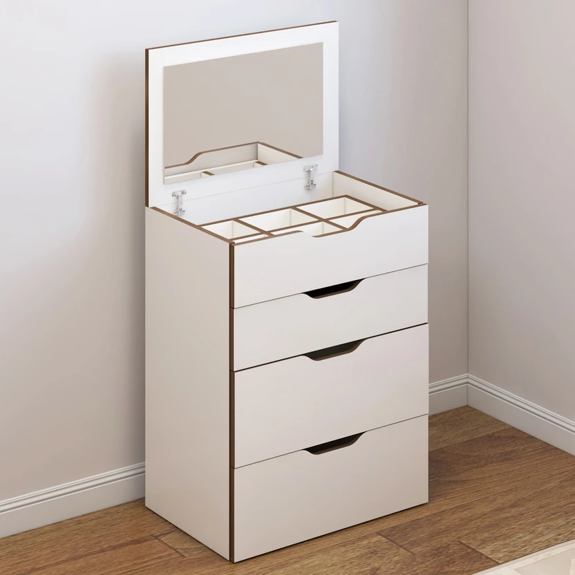 Wood You Engineered Wood Dressing Table (Finish Color - , White, ...more