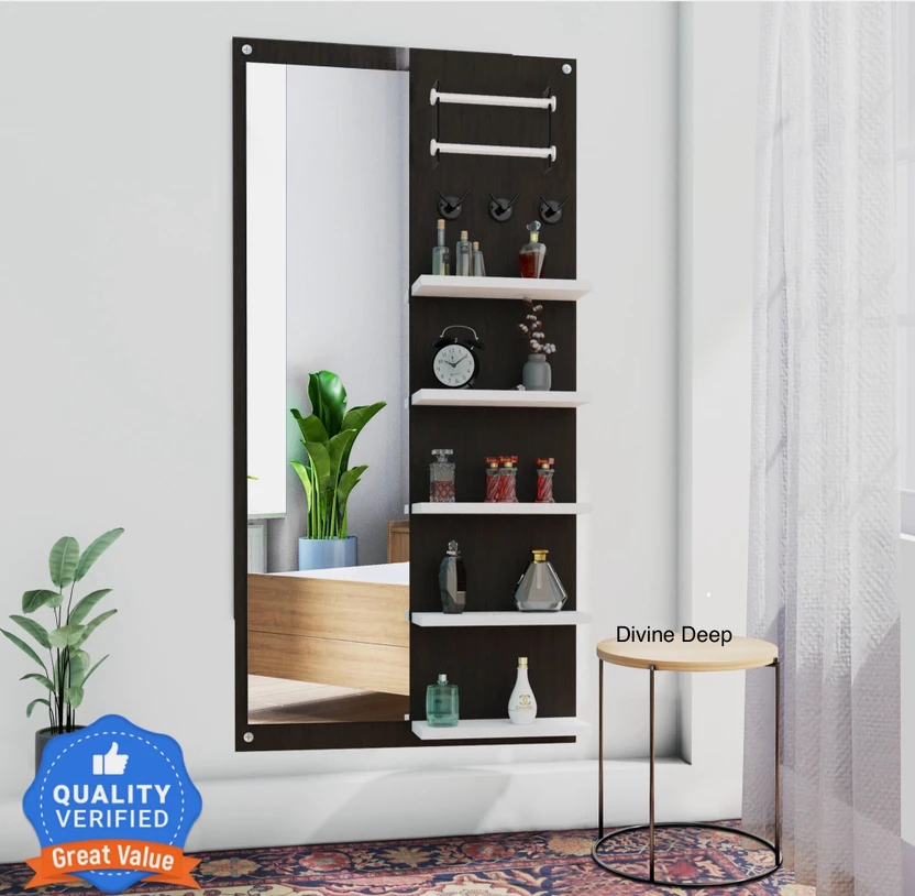 Dressing Tables YPG CRAFT LARGE MIRROR WITH SHELF Engineered Wood Dressing Table ...more