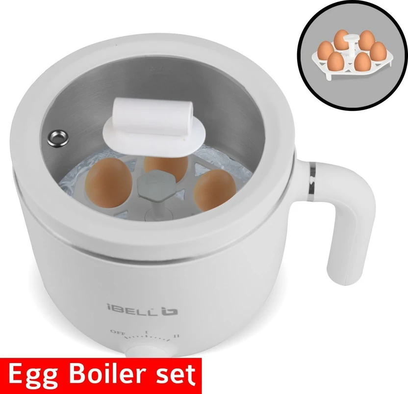 iBELL MPK15M Multi Purpose Kettle, 800 Watts 2-Pot Cooker, Egg bo...more