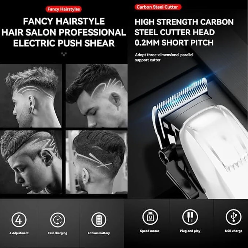 RACCOON Professional Cordless Hair Trimmer for Men | Digital Disp...more