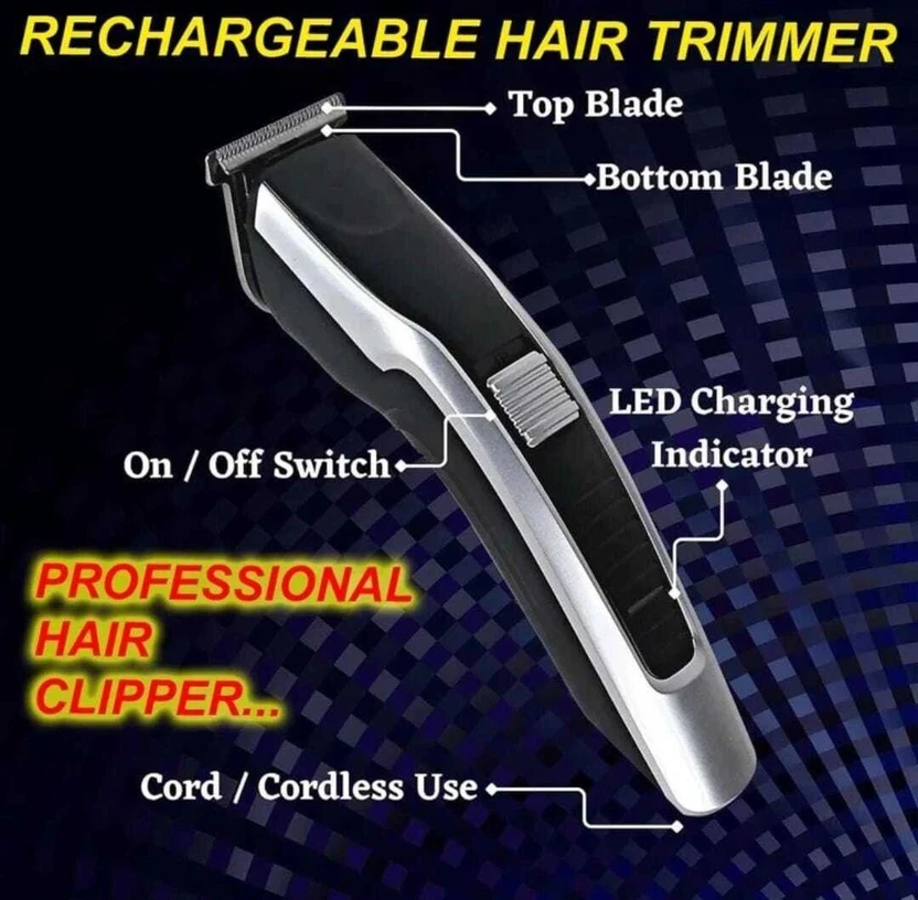 Tradhi Rechargeable Cordless Electric Hair & Beard [AT-538] Trimm...more