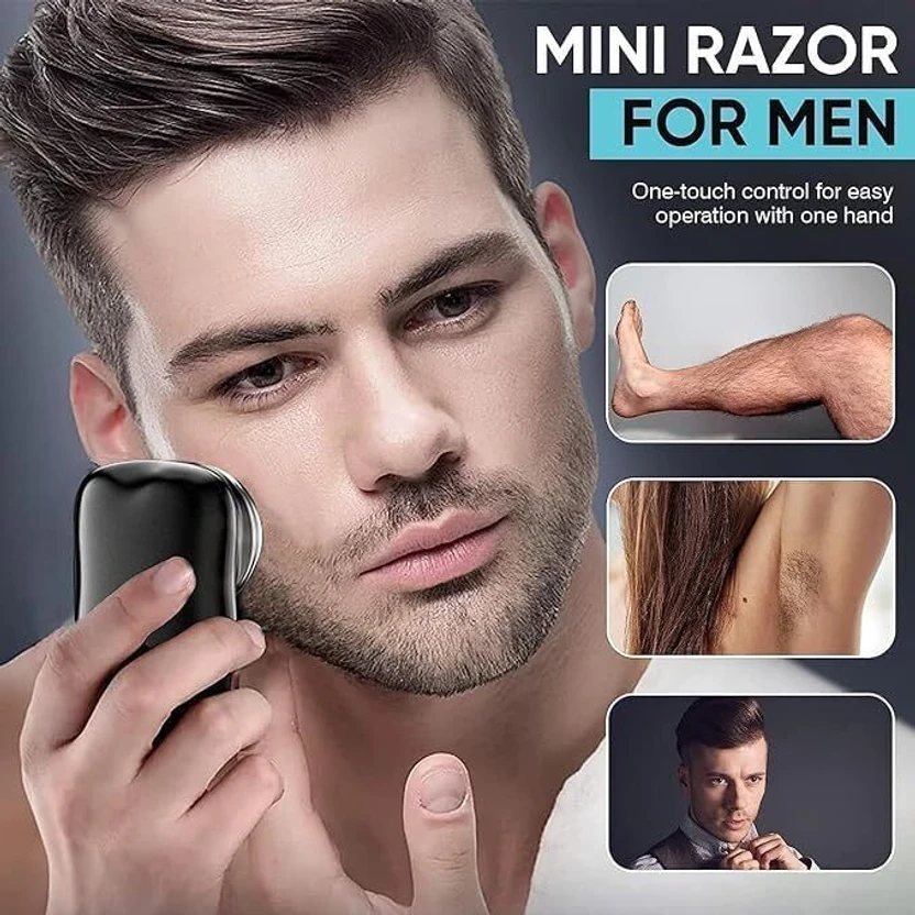 PEESTI MINI POCKET SHAVER  Shaver For Men (Black)