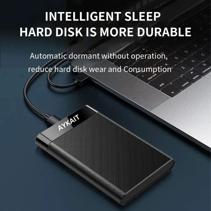 Aykait 500 GB External Hard Disk Drive (HDD) (Black)