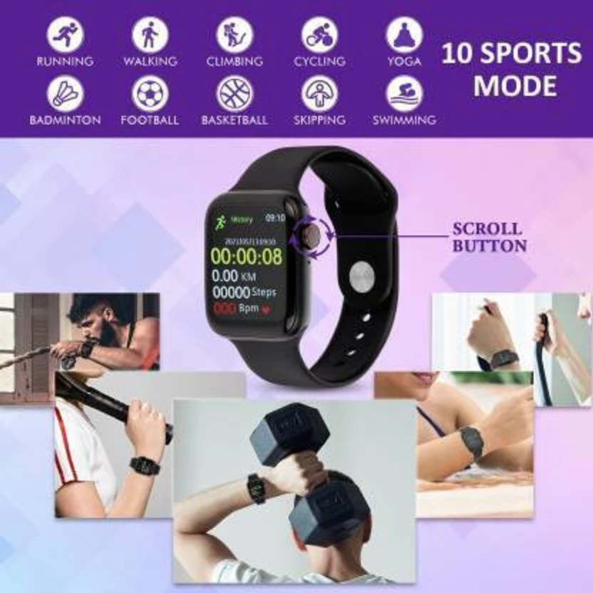 NKL Heart Rate Monitor Calling Smartwatch (Black Strap, Size : FR...more