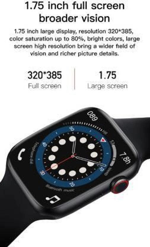 NKL Heart Rate Monitor Calling Smartwatch (Black Strap, Size : FR...more