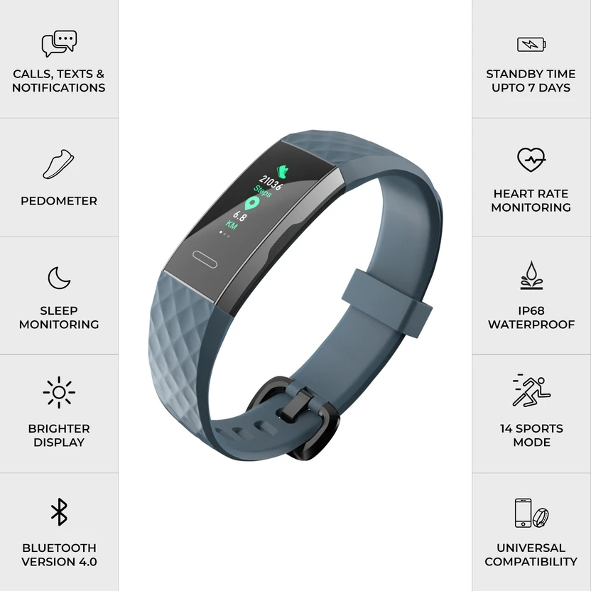 Noise Colorfit 2 Fitness Band - Twilight Blue (Blue Strap, Size :...more