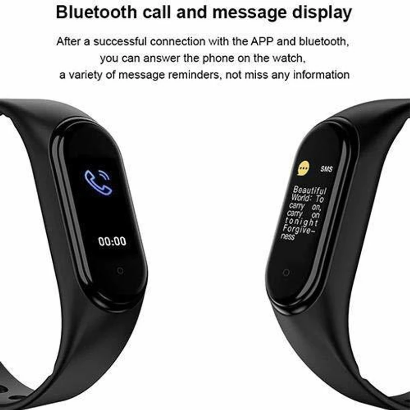 Cospex M5 Smart Band Fitness Watch Heart Rate (Black Strap, Size ...more