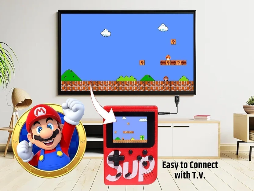 NANDGHER Handheld 400 in 1 Sup Game Box Video Game with USB ,Port...more