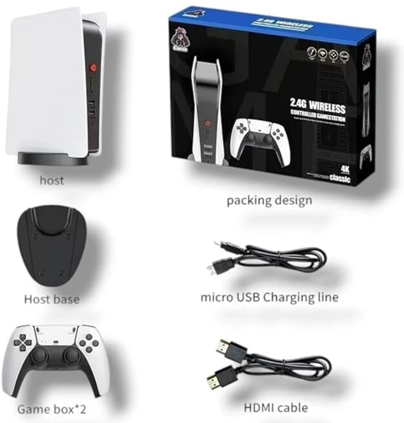 Playtastic M5 Video Game Console 4k Retro Game tv Box 128 GB with...more