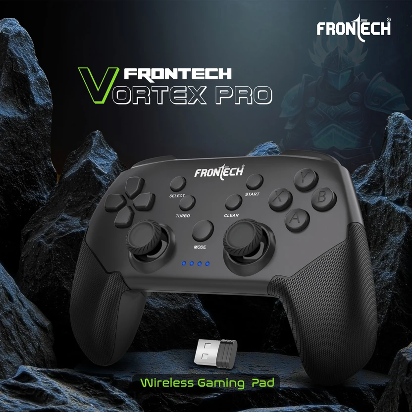 Frontech VORTEX Wired Gaming Pad with Dual Vibration Motor, Progr...more