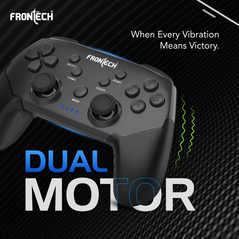 Frontech VORTEX Wired Gaming Pad with Dual Vibration Motor, Progr...more