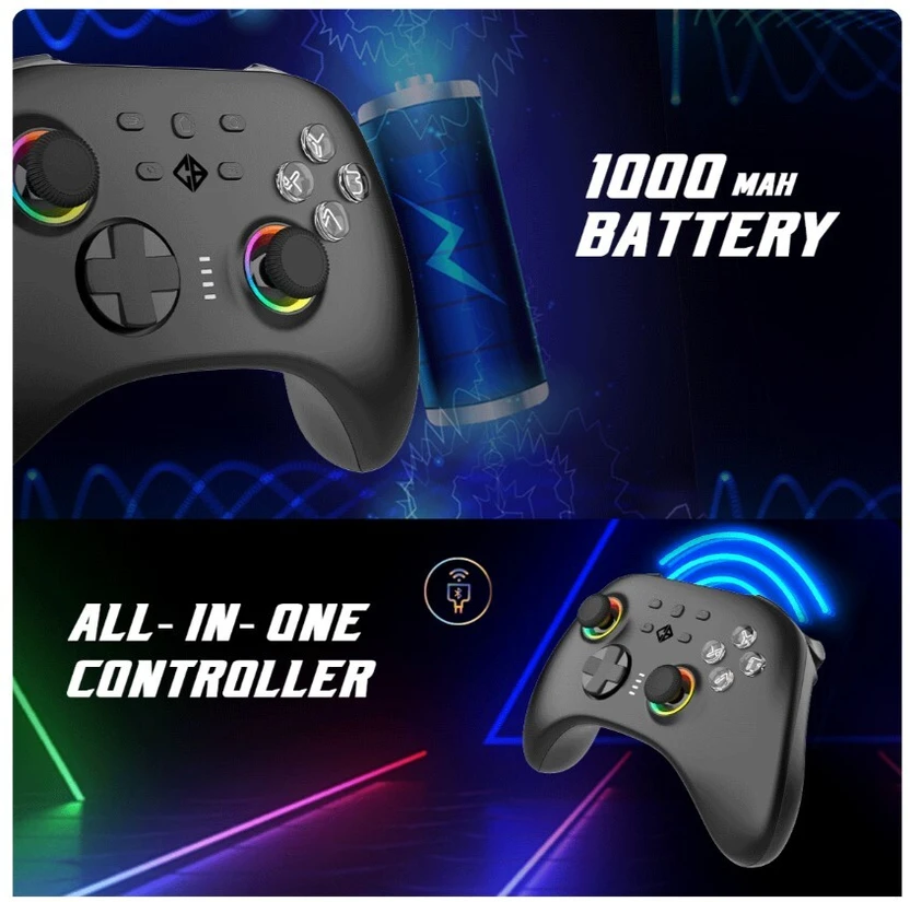 Cosmic Byte Stellaris Controller Tri-Mode Wi-fi  Gamepad (Black, ...more