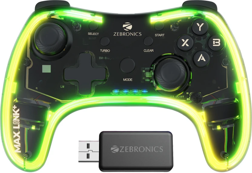ZEBRONICS Max Link + Wireless Dual Motors Haptic  Gamepad (Black,...more
