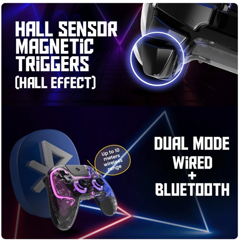 Cosmic Byte Quantum Gamepad Dual Model Wi-fi  Gamepad (Transparen...more