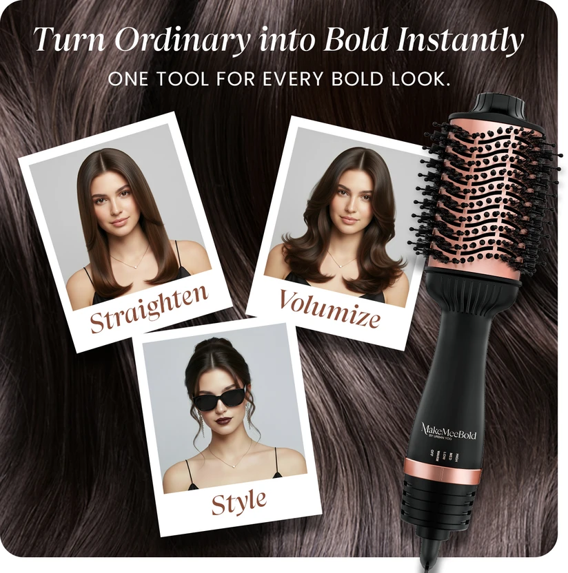 URBANYOG MakeMeeBold Hot Air Brush for Women | Dryer, Volumizer, ...more