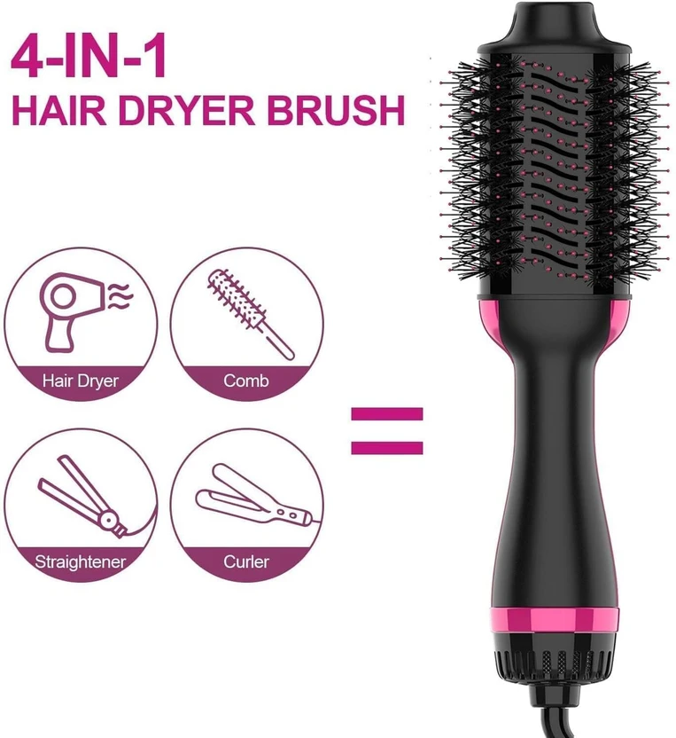 POLYGON oneestep97 Hair Dryer (1000 W, black and pink)