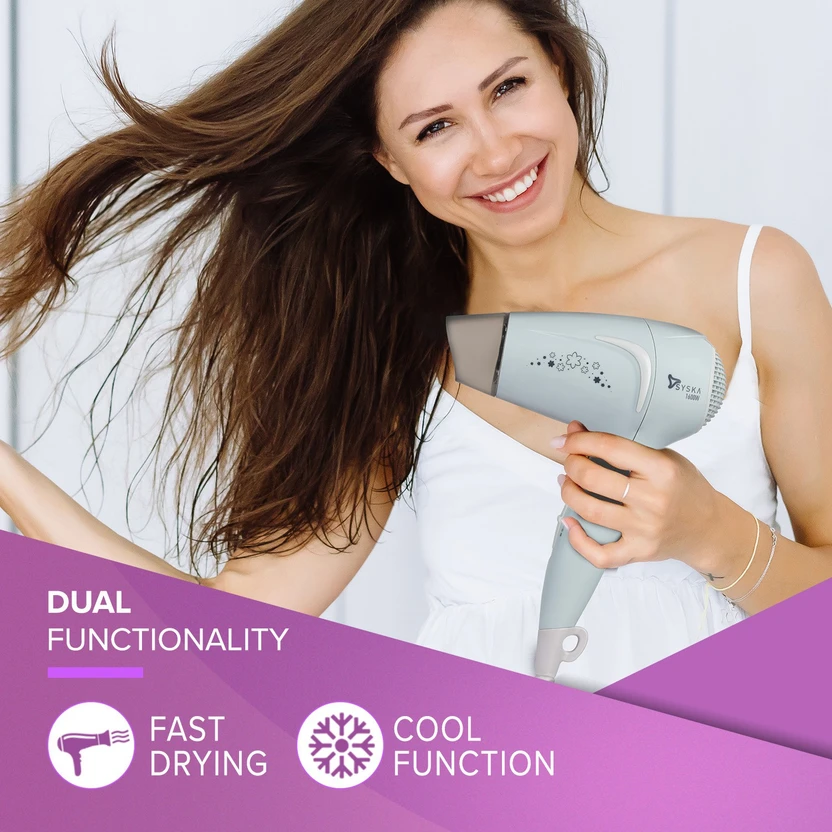 Syska HD1625 Hair Dryer (1600 W, Grey)