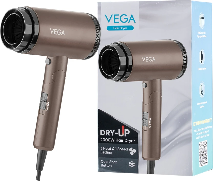 VEGA VHDH-36 Hair Dryer (2000 W, Brown)