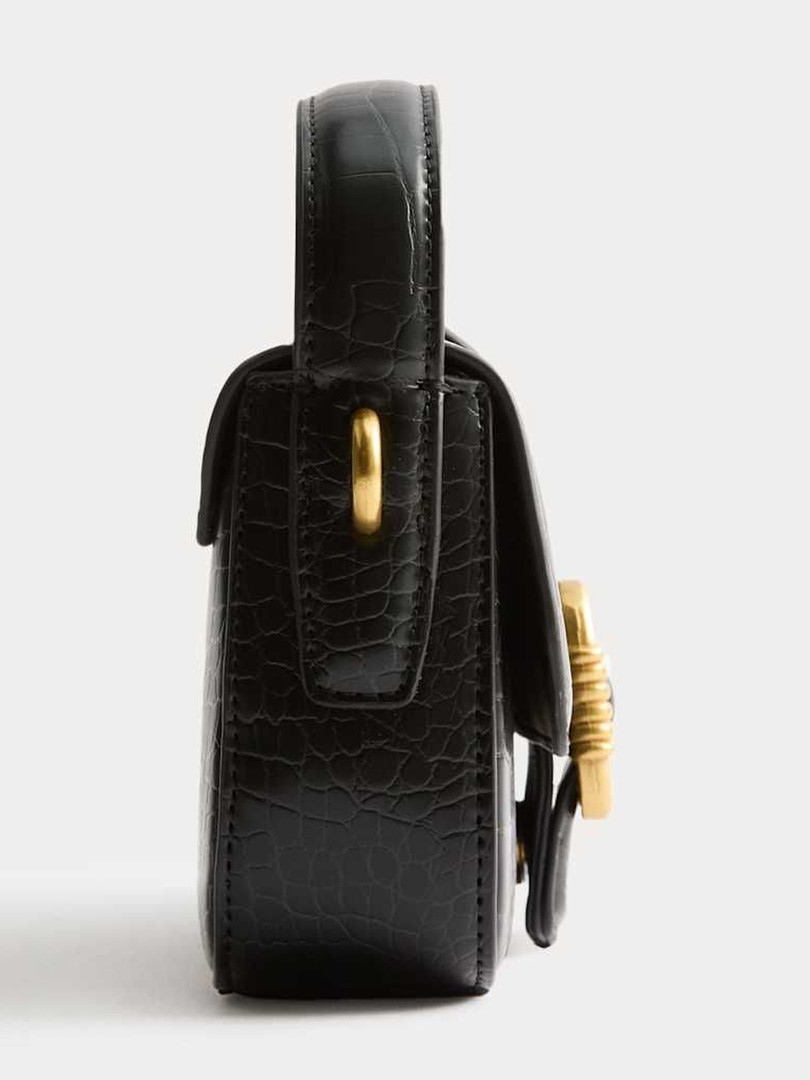 Marks & Spencer Faux Leather Croc Effect Baguette Bag