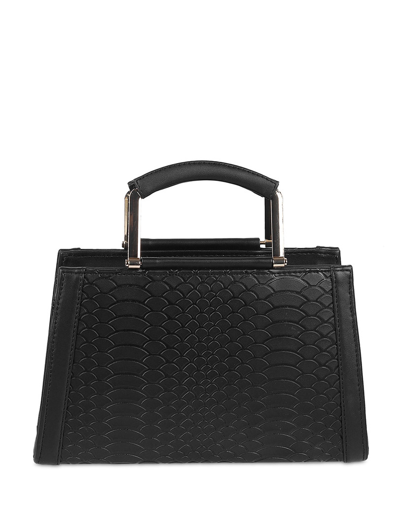 Metro Textured Structured Handheld Bag with Quilted