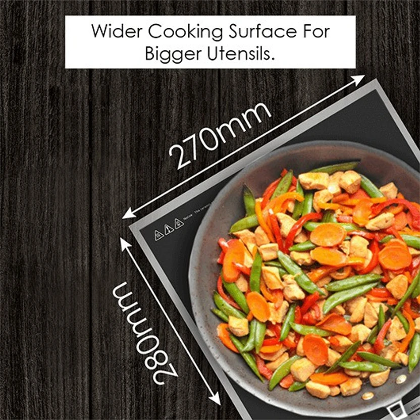 Crompton 1500 W Induction Cooktop Push Button (Black, Silver, ACG...more