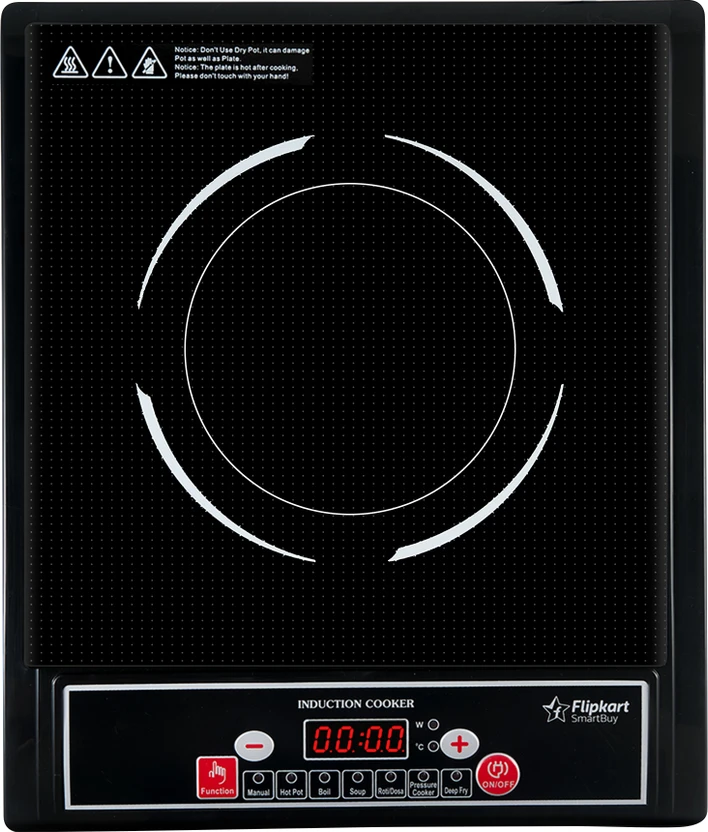 Induction Cooktops Flipkart SmartBuy 1400 W Induction Cooktop Push Button (Black, Po...more