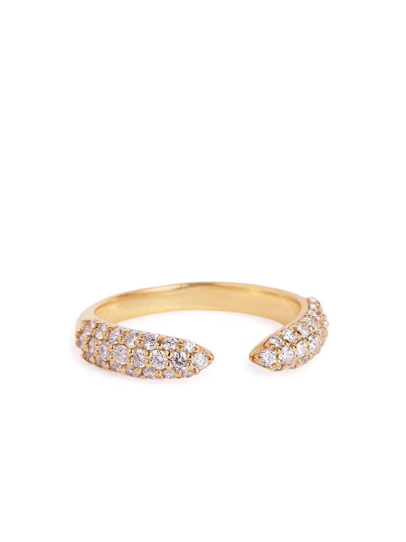 MAEJOY Pave setting Lab grown diamond 92.5 Sterling Silver 18KT Rhodium plated band ring
