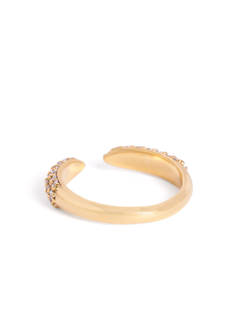 MAEJOY Pave setting Lab grown diamond 92.5 Sterling Silver 18KT Rhodium plated band ring