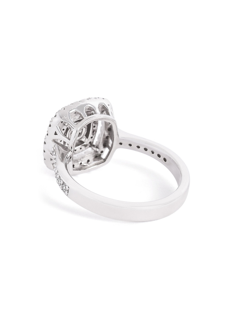 MAEJOY Concentric ring Lab grown diamond 92.5 Sterling Silver 18KT Rhodium plated ring