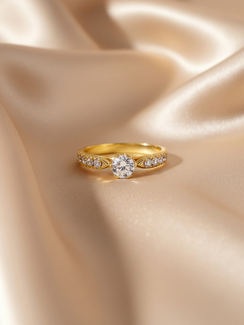 MAEJOY Solitaire Lab grown diamond 92.5 Sterling Silver 18KT Rhodium plated Ring