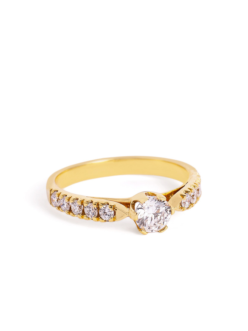 MAEJOY Solitaire Lab grown diamond 92.5 Sterling Silver 18KT Rhodium plated Ring