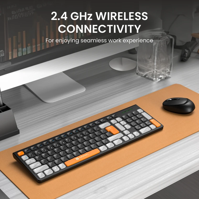 Portronics Key7 Combo Mouse Combo Set with 2.4Ghz, 1200 DPI Wirel...more