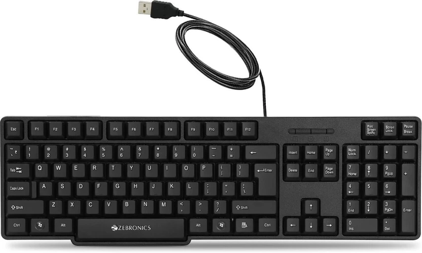 Keyboards ZEBRONICS Zeb-K20 / Zeb-K65 Wired USB Standard Desktop Keyboard C...more