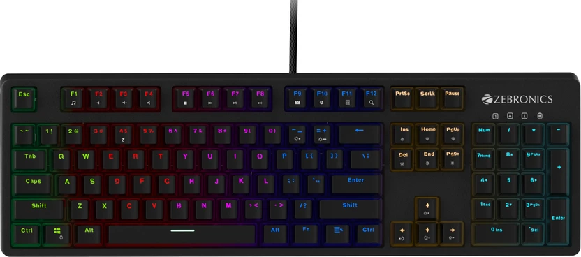 ZEBRONICS Zeb-Max Plus V2 Wired USB Standard Gaming Keyboard Comp...more