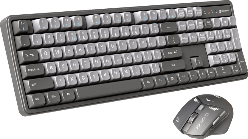 Portronics Key9 Combo Wireless Keyboard and Mouse, Ergonomic Mous...more